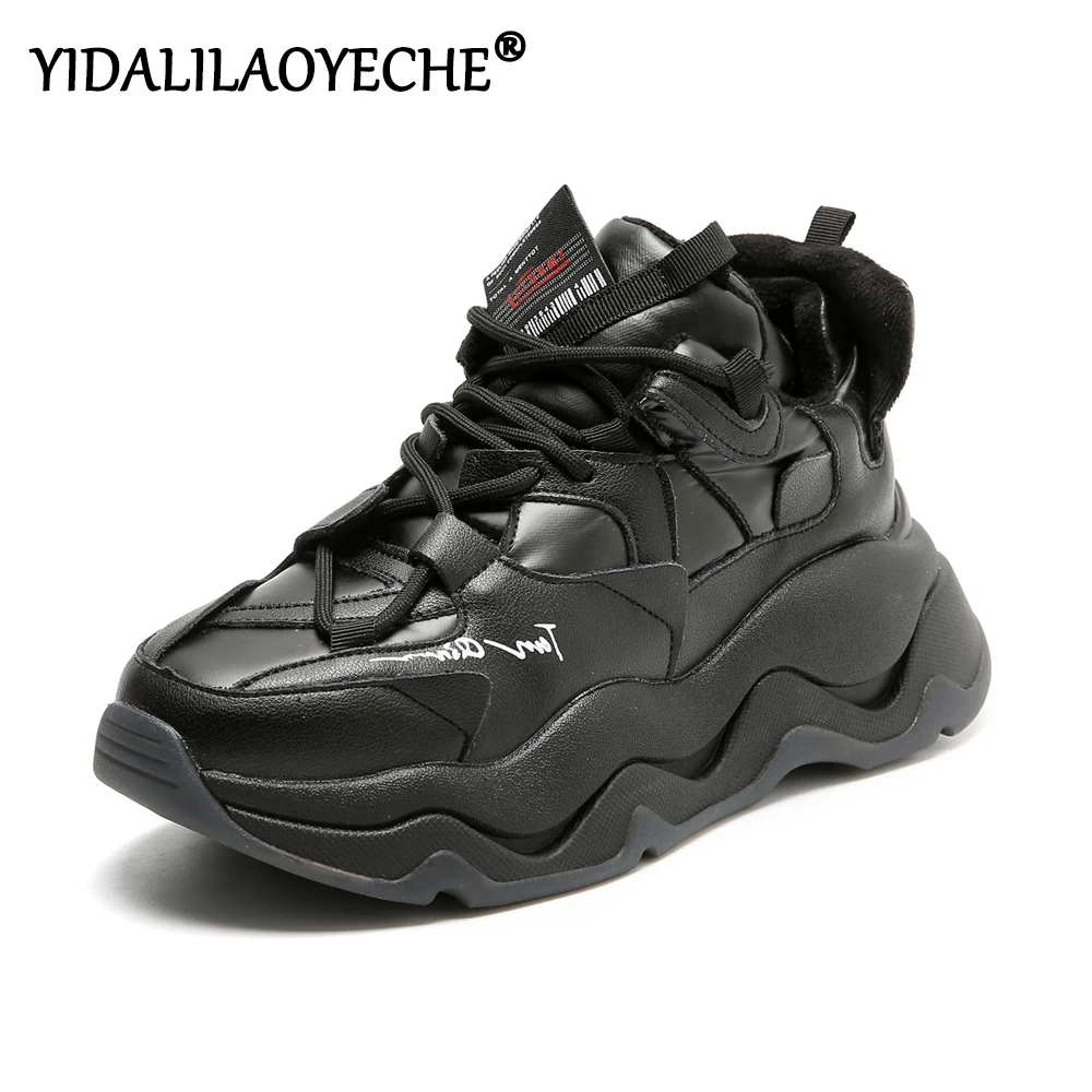 Зимние кроссовки Женские зимние повседневные теплые из натуральной кожи Зимняя