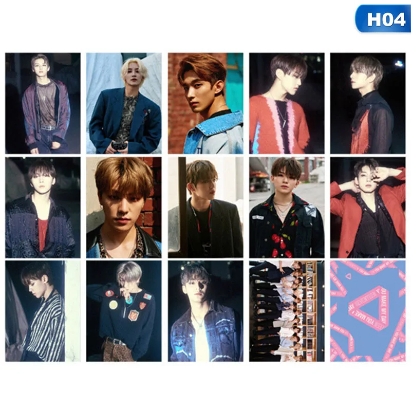 16 шт./компл. Поп семнадцать периферийные карты Ода новый альбом ЛОМО карта