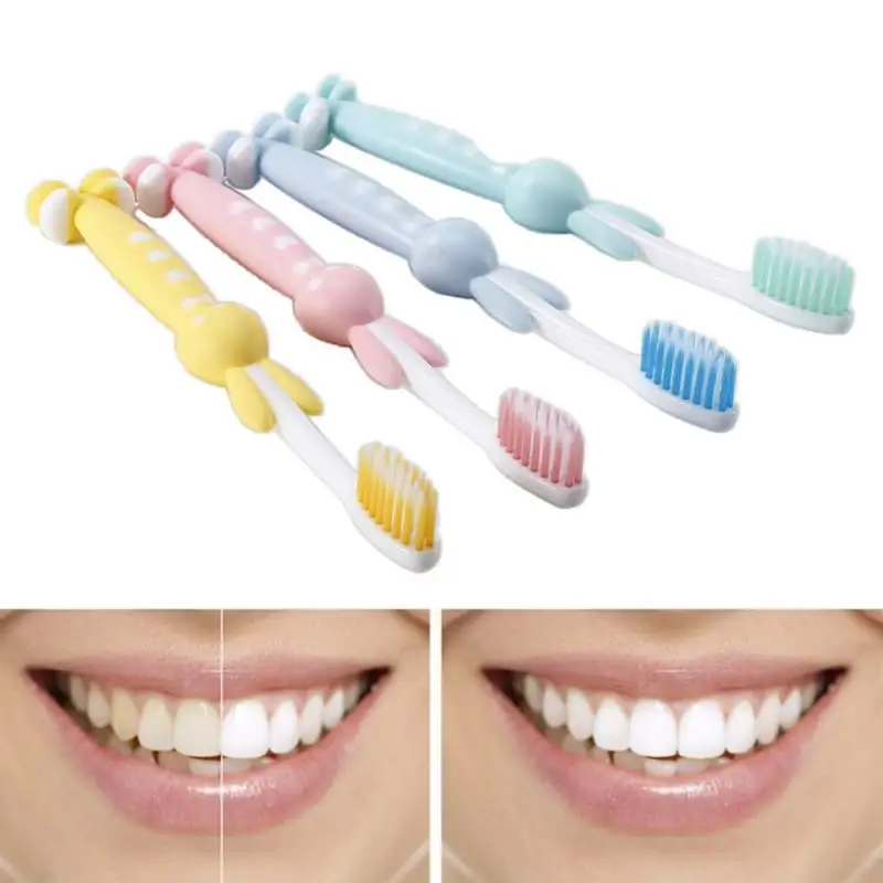 Зубная щетка для ухода за полостью рта ручка в форме кролика детей 1 шт. присоска