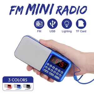 Портативное радио, портативный цифровой FM USB TF MP3-плеер, динамик со светодиодсветильник кой, DC 5 В, FM-радио, TF-карта, USB AUX динамик, аудиоплеер