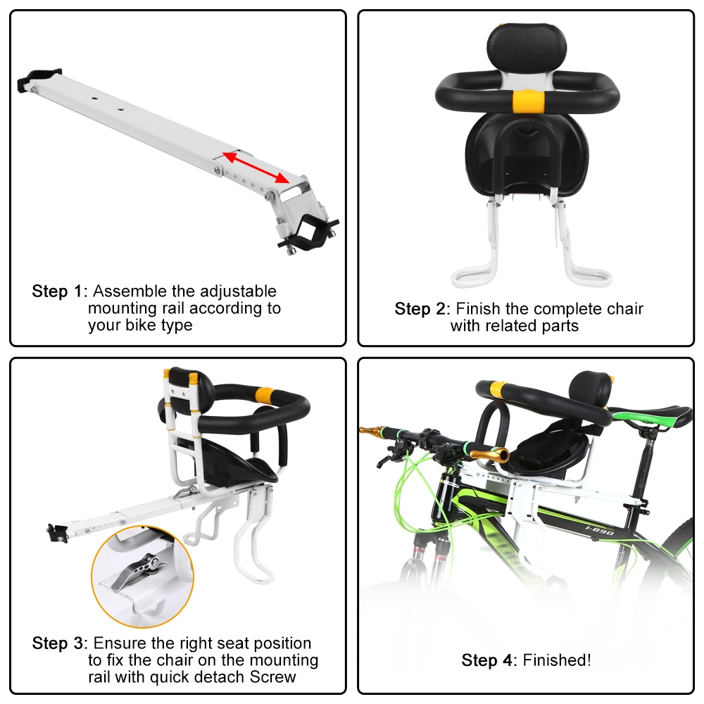 Безопасное детское Велосипедное Сиденье переднее сиденье седло с ножными