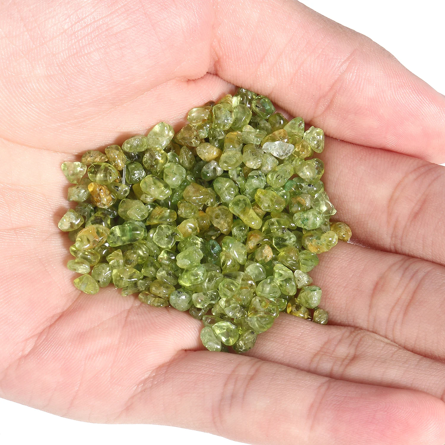 

Бусины из натурального камня, бусины из зеленого перидота, неправильной формы, гравий, для изготовления ювелирных изделий «сделай сам», акс...