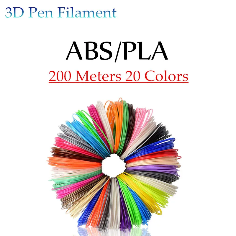 ABS/PLA пластик для 3d ручки 200 м 20 цветов 1 75 мм|Поделки своими руками| |