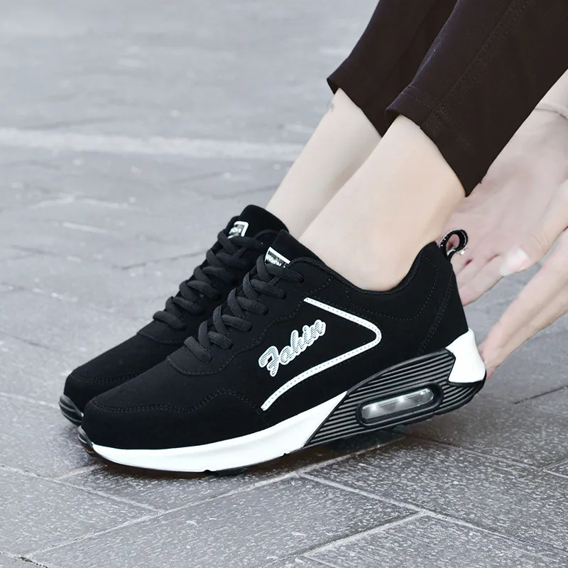 

Big Size Women's Sneakers Air Cushion Running Shoes Woman Low Top Platform Sports Shoes Lace Up Breathable Womens Trainers C15