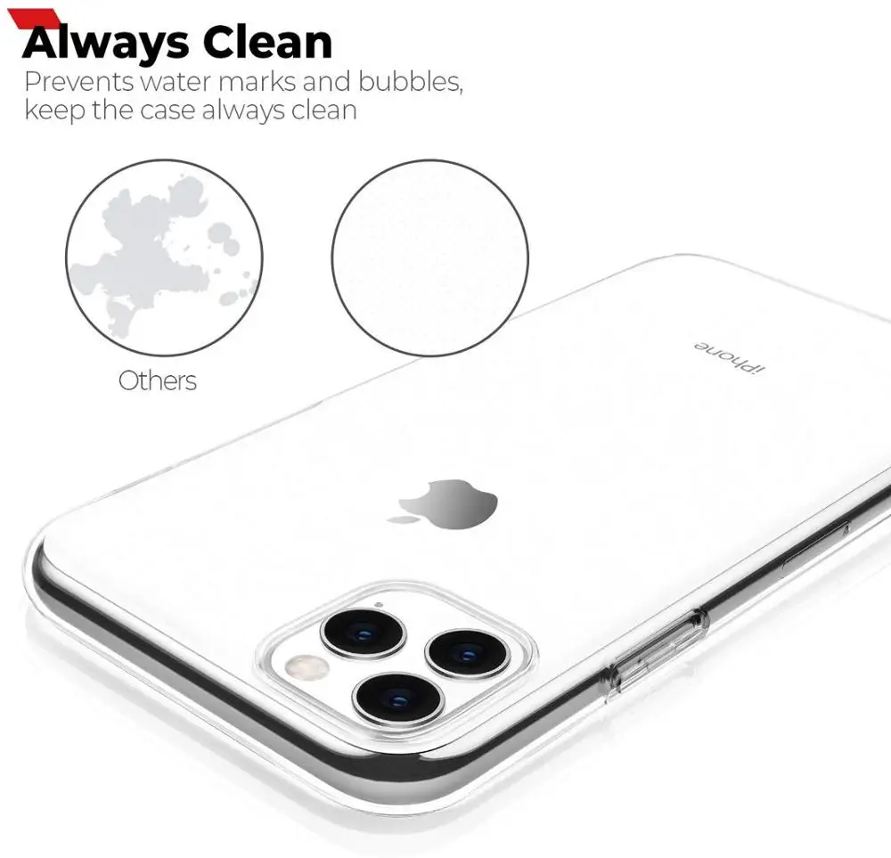 1000 шт. Ультратонкий Мягкий защитный чехол из ТПУ для iPhone 12 11 Pro Max X XS XR 8 7 Plus 6 6S 5 5S SE