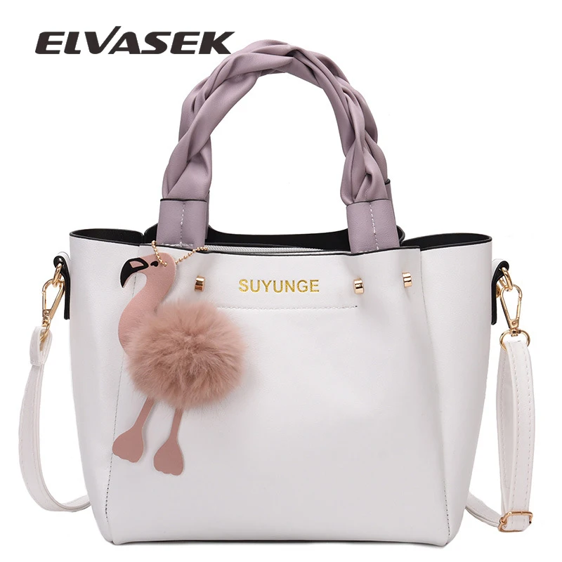 Женские сумки ELVASEK украшенные фламинго новинка 2020 модные через плечо портативные