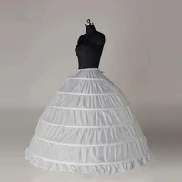 6 hoops bridal wedding white petticoat marriage skirt crinoline underskirt wedding accessories jupon