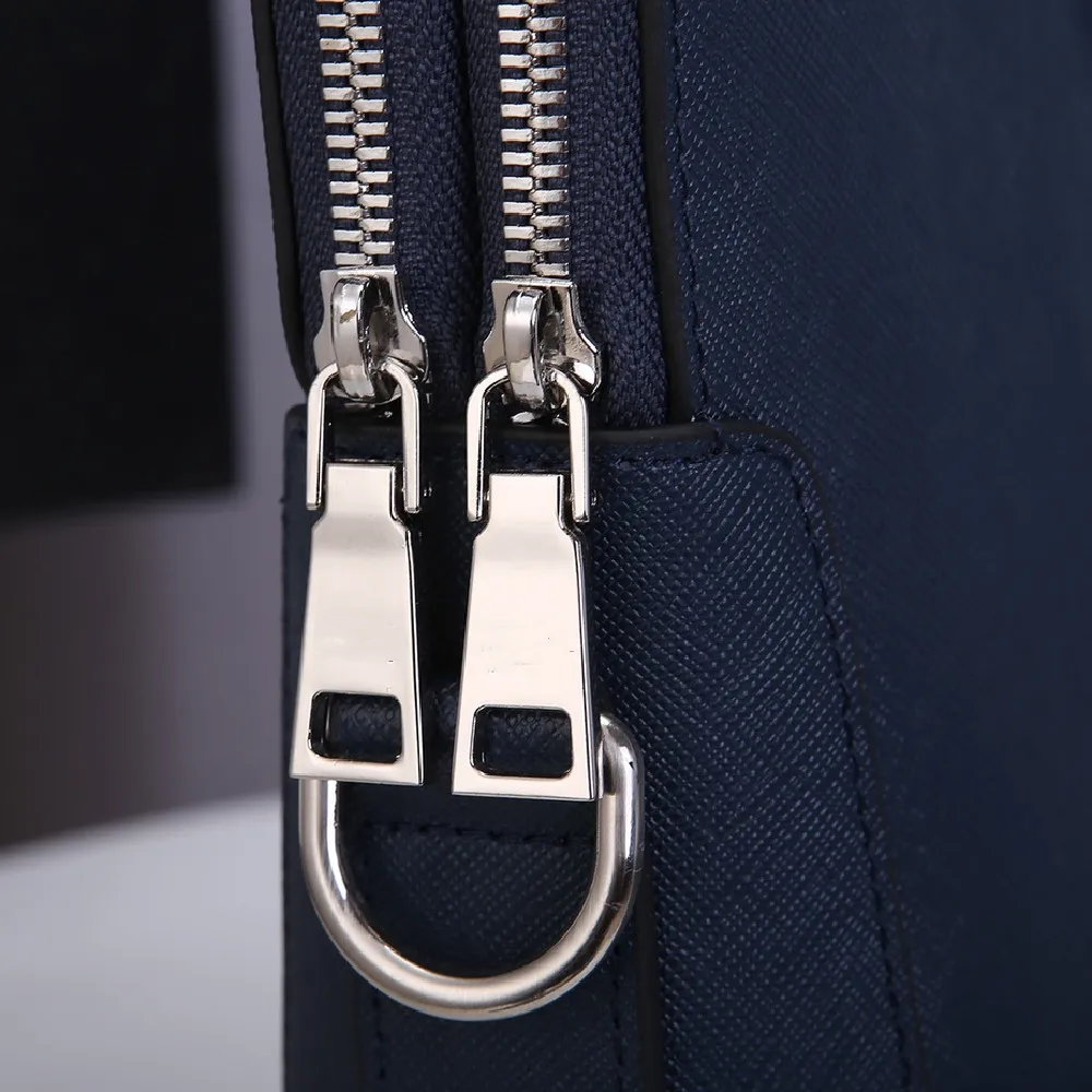 

Men's high quality leather fashion solid color computer business office one-shoulder messenger handbag