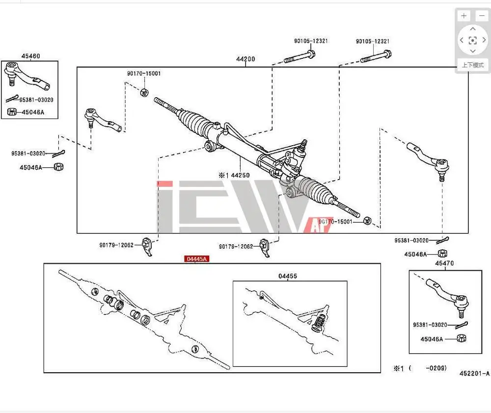 Автомобильная рейка гидроусилителя руля в сборе Комплект прокладок для Toyota TARAGO