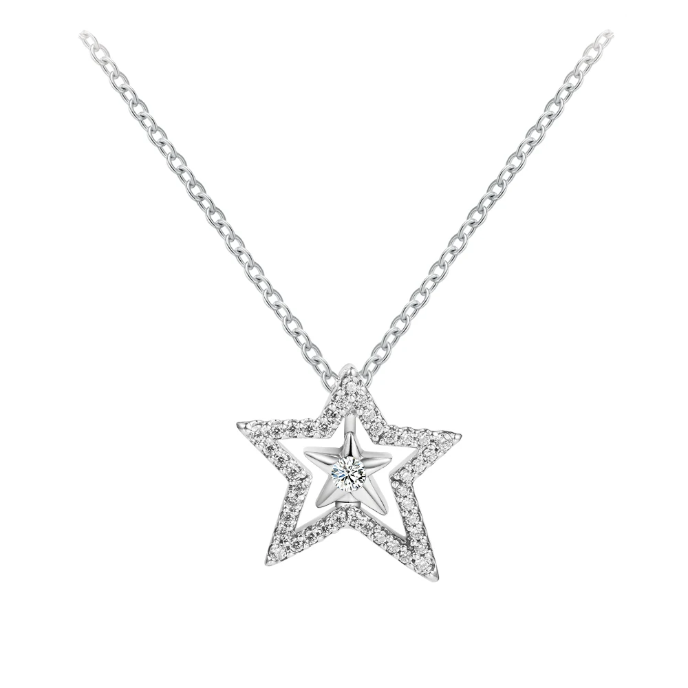 

Starry Sky 2021 Autumn Pendant & Necklace Friends Collier Birthday Long Chain 100% Real Silver S925 Necklace for Women