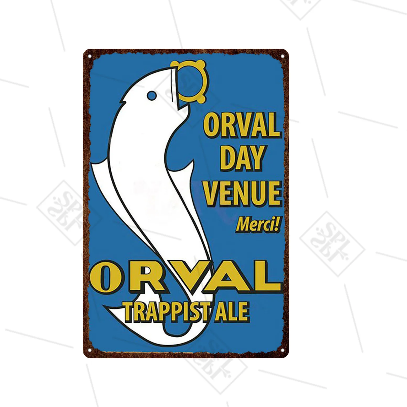 Пивной бренд ORVAL портрет винтажный металлический знак настенная наклейка для