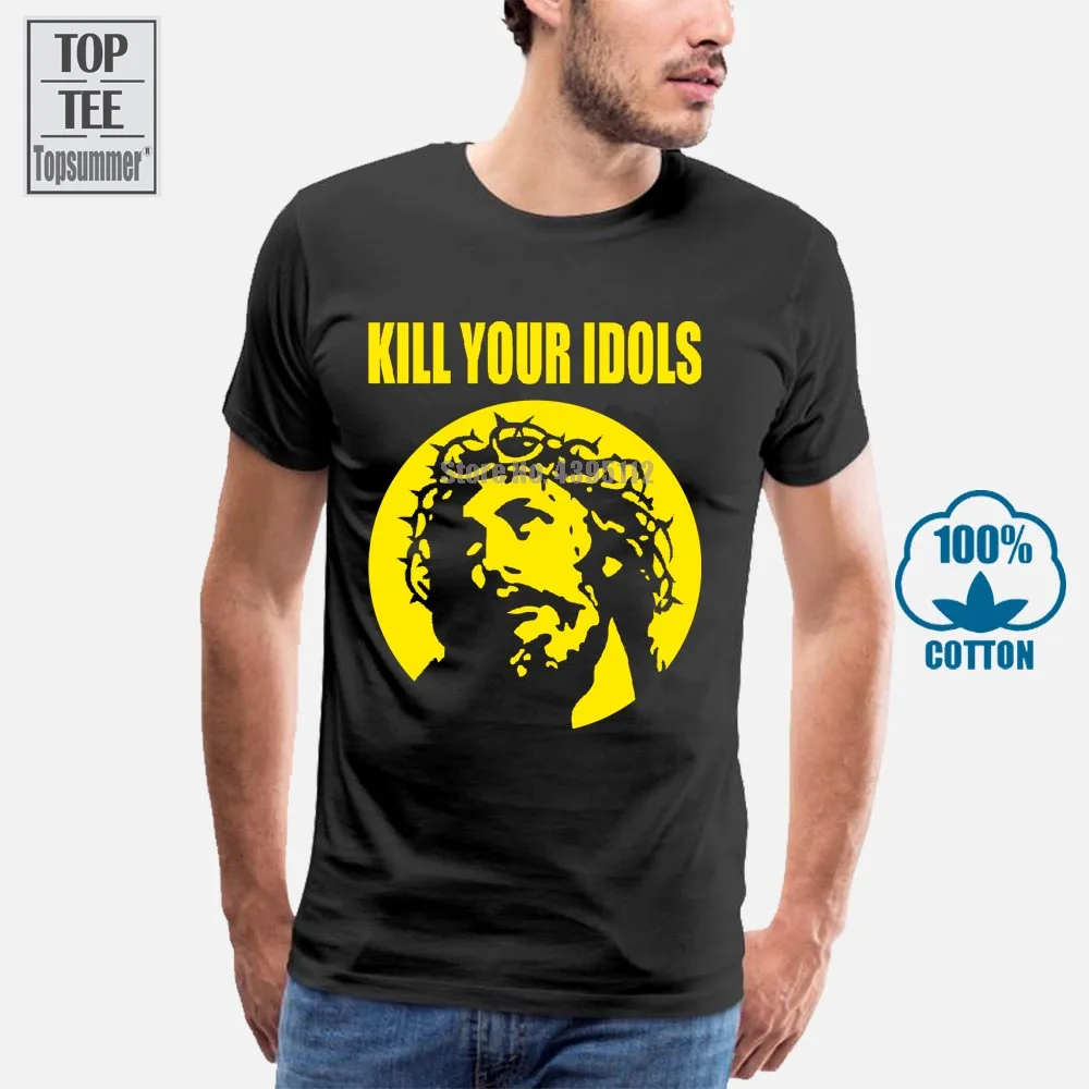 Kill Your idols-Camiseta Retro Vintage, camisa de color rosa, pistolas, rosas, Gnr, Punk, Rock, Sz, L