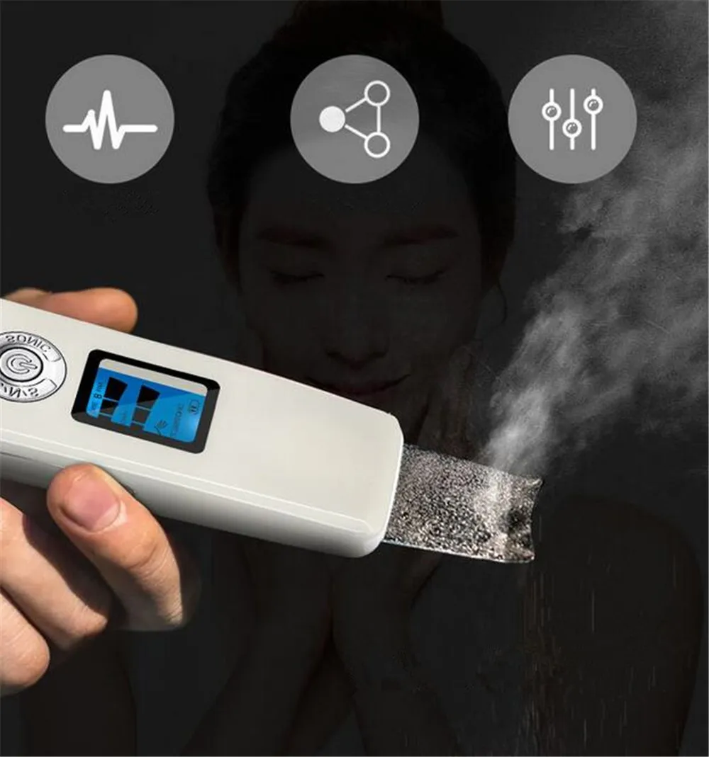 Ультразвуковая Лопата для кожи оборудование красоты лица аппарат очищения пор