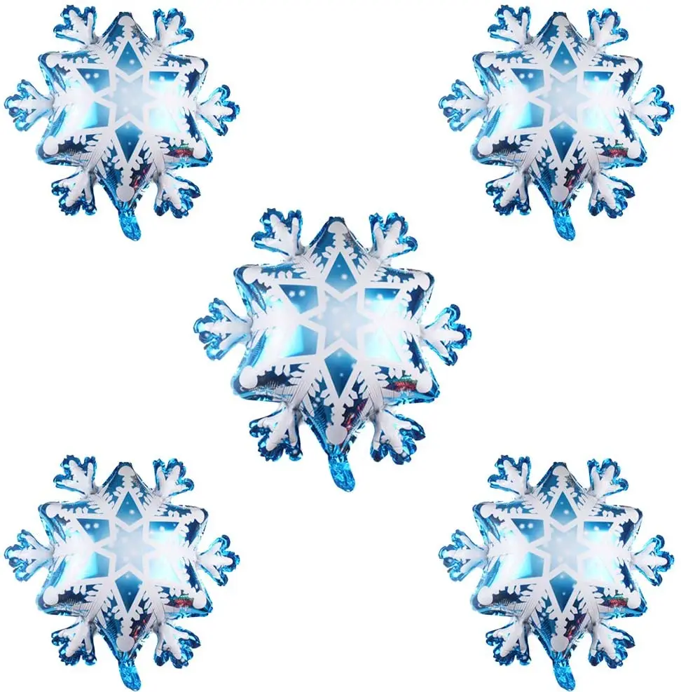 

5 шт. большие снежинки фольгированные шары Рождественские Зимние украшения для вечеринок на Новый год/День рождения/тематическую вечеринку