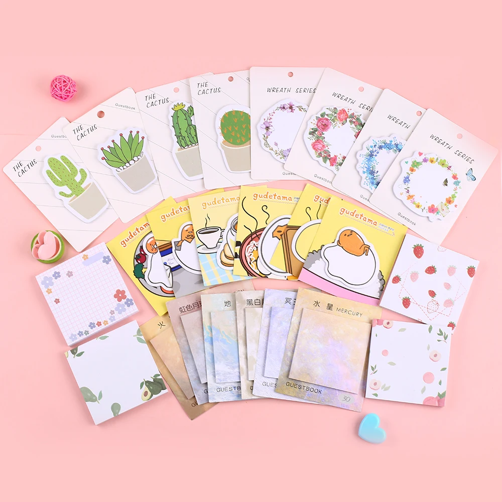 Милый мультфильм Кактус Memo Pad Kawai Sticky Note Memopad канцелярские товары для школы офиса