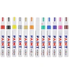 12 Цветов эпоксидной смолы рисунок пером золото листает шариковая ручка маркер акриловые Краски хит продаж металлический перманентные Маркеры комплект