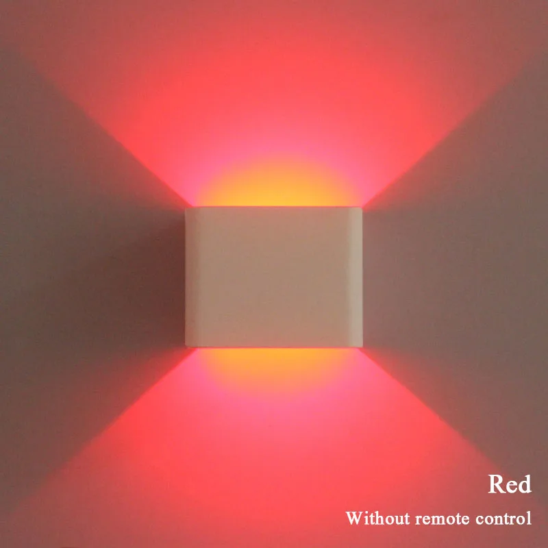 Red 1 шт. светодиодный настенный светильник 3 Вт для внутреннего художественного украшения настенные светильники AC85-265V Алюминий для гостиной лестницы Холодный/теплый белый RGB - Цвет абажура: Red