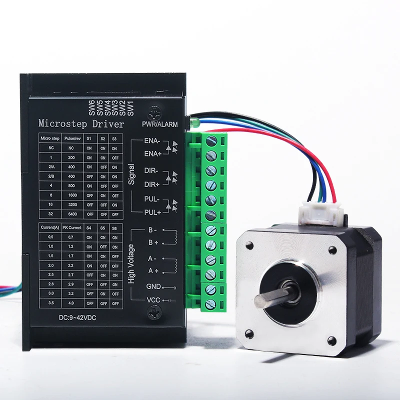 42 stepper motor set 42BYGH47 torque 0.55N.M length 48MM+ TB6600 drive 4.0A step angle 1.8 degrees | Stepper Motor