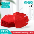 Маска многоразовая KN95 Mascarillas FFP2 CE Red Maske, защитные фильтры для лица, маски mascarilla ffp2 homologada espaa