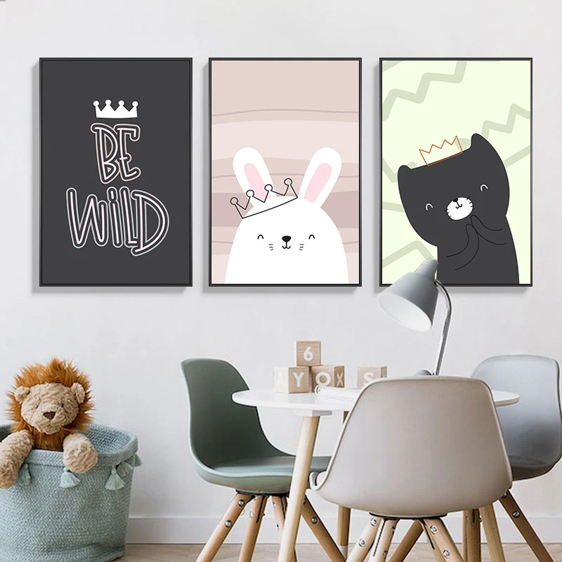 

Милый мультяшный медведь, пингвин, искусство, печать, плакат, картина, стена, детская комната, детская спальня, украшение для дома