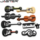 JASTER USB 2,0 8 стилей музыкальных инструментов ручка-накопитель 4 ГБ 16 ГБ 32 ГБ 64 ГБ USB флэш-накопитель скрипкафортепианогитараклавиатура