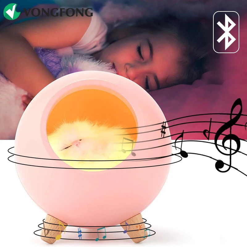 

Cat LED Night Lamp Bluetooth Speaker Desk Nightlight Cute Touch Dimming LED Night Light Bedside Decoration Creative Gift Lamp
