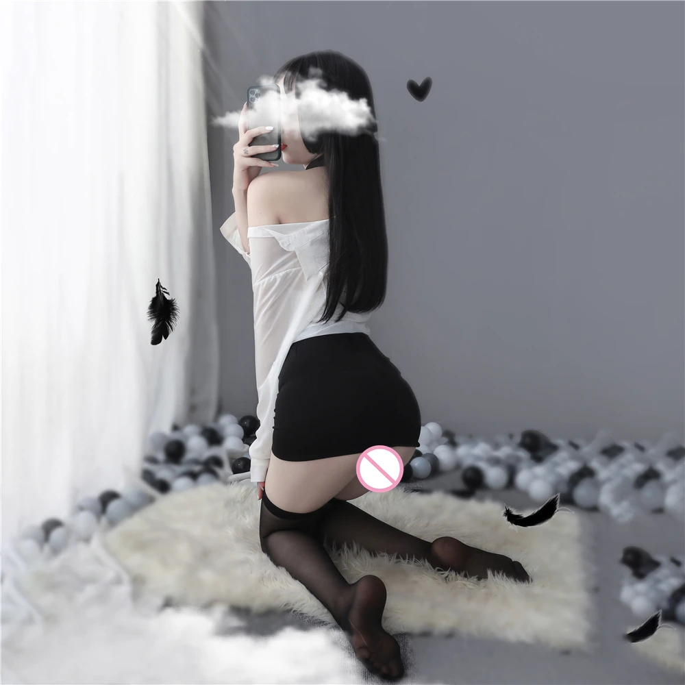 Костюмы женское сексуальное нижнее белье порно мини платье + G-стринги Нижнее с