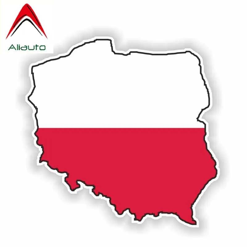 Креативные автомобильные стикеры Aliauto Poland Map аксессуары с национальным флагами