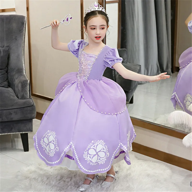 Платье принцессы для девочек Детский костюм косплея детские платья на Хэллоуин и