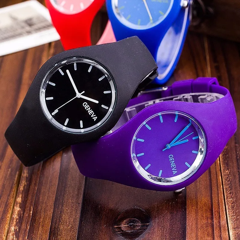 

Fashion Jelly Silicone Watch Women Casual Geneva Sport Watches reloj mujer Quartz Wristwatch Hot Sale Men Watch Relogio Feminino