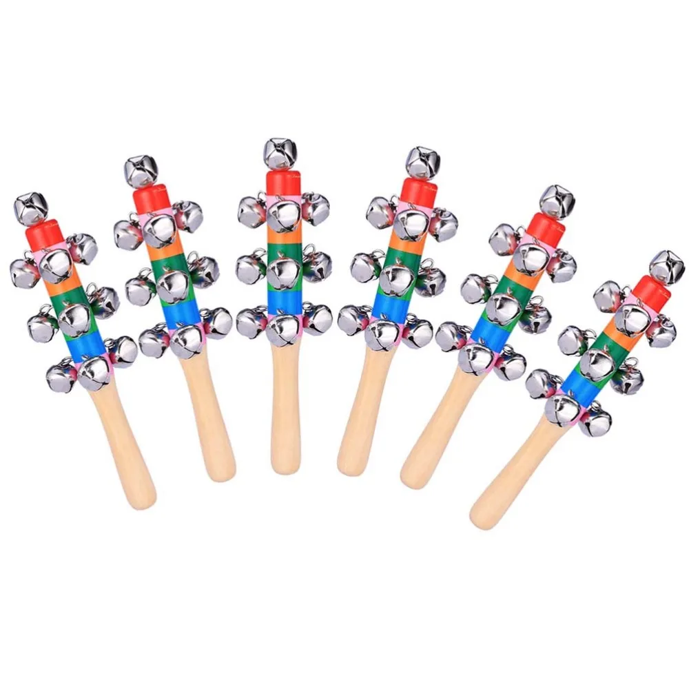 

8 Pcs 1 Bag Baby Toys Hand Jingle Bells Interesting Children Rattle Toys