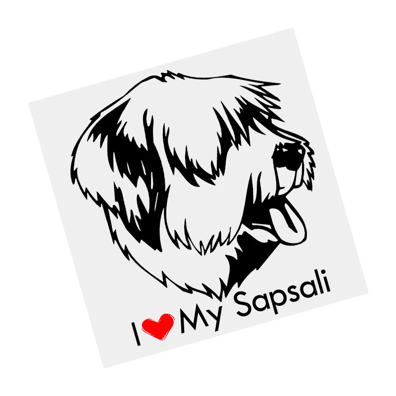 

S61640# I Love My Sapsali Dog Black Transparent Car Sticker Vinyl Decal Waterproof Decors for Motorcycle Bumper Laptop