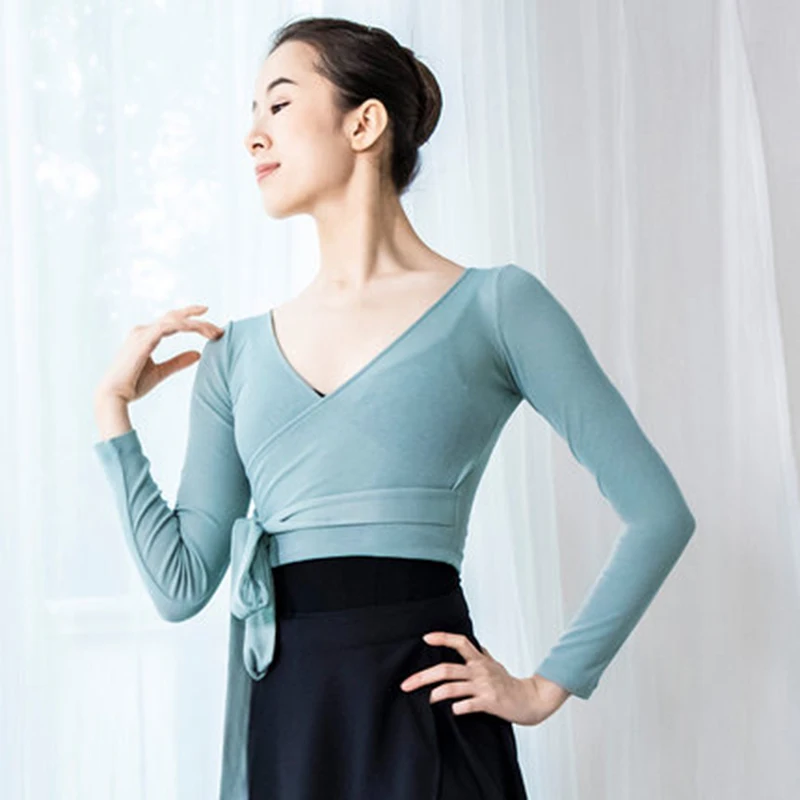 

Ballet Gymnastics Dance Long Sleeve Thermal Jacket Adult Bodysuit Dance Clothing Dance Yoga Autumn Winter Warm Tops for Female