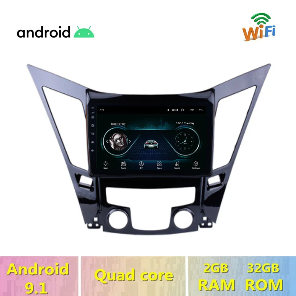 9 &quotAndroid 10 1 Автомобильный мультимедийный плеер стерео GPS навигация для HYUNDAI Sonata i40