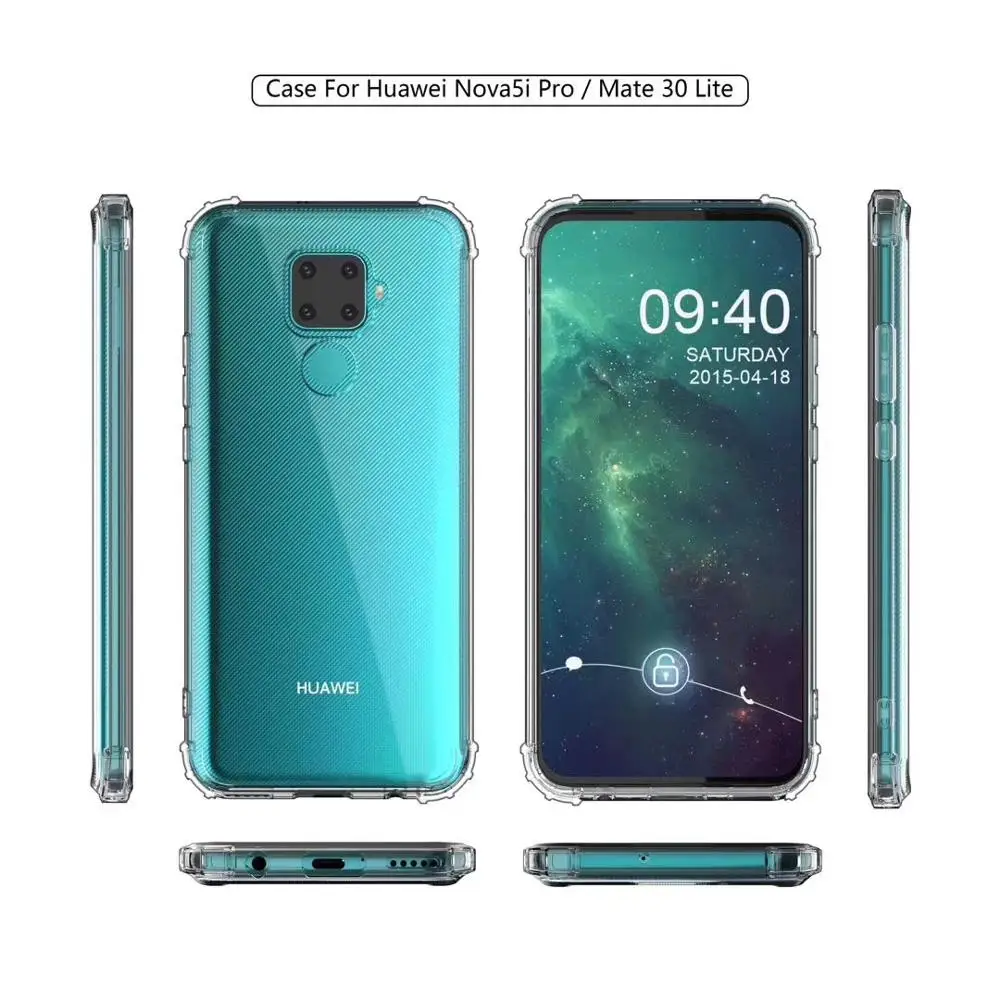 Чехол для HUAWEI mate 30 Lite Nova 5i Pro мягкий чехол из ТПУ с защитой от падения воздуха