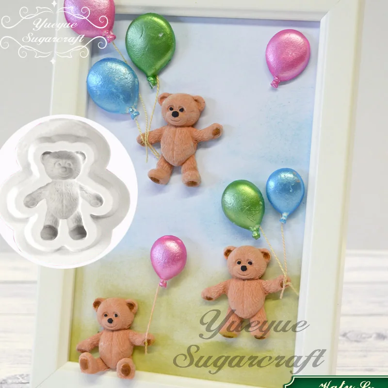 Yueyue Sugarcraft Мини силиконовая форма Медведь для помадки инструменты украшения