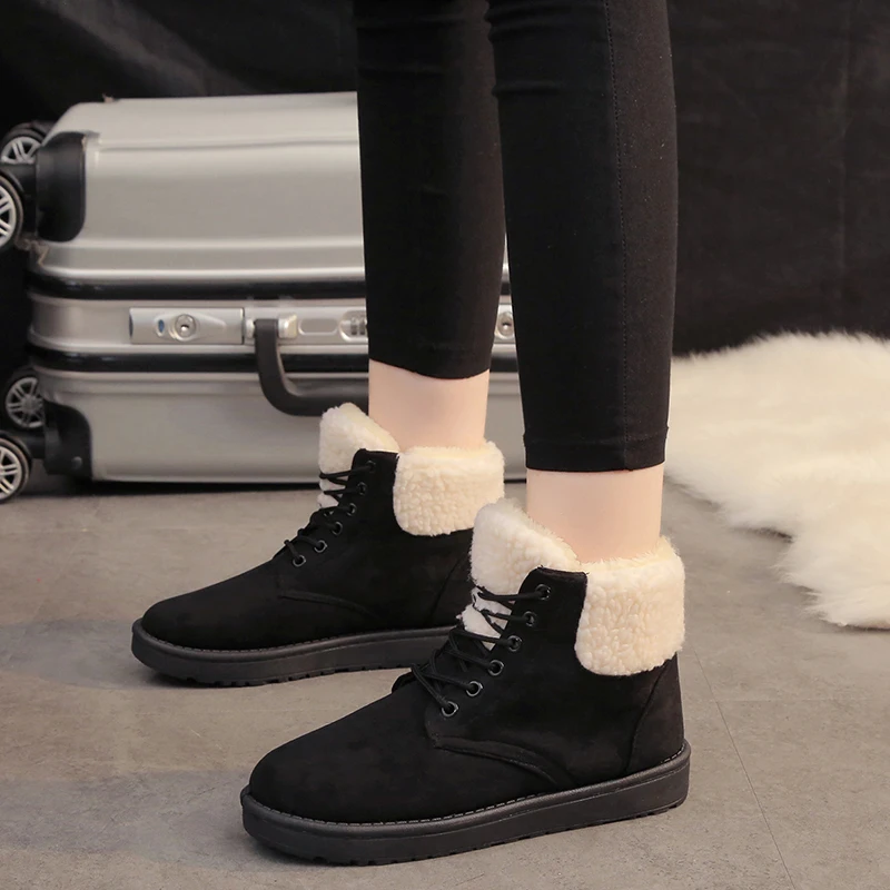 

Women Winter Snow Boots Zapatos Mujer Plush Warm Shoes Light Ankle Booties Feminino Sapato Woman Sneakers Ladies Female Mocasins