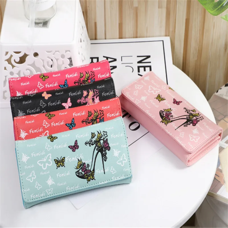 

New Women Hasp Wallets Female Purse Lady Cute Butterfly Print Clutch Money Holder Clutch Large Capacity Bolsa Carteira Feminina