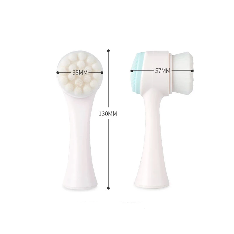 

2in1 Face Cleansing Brush Silicone Facial Brush Deep Cleaning Pore Cleaner Face Massage Skin Care Waterproof Facial Brush