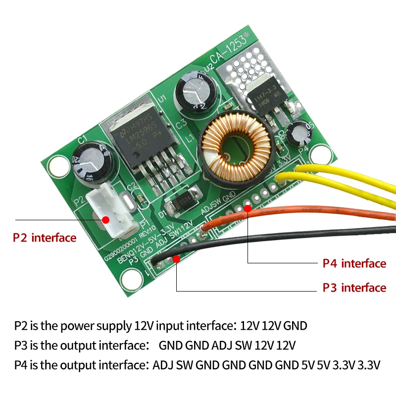 CA-1253 12V to 5V 3 V модуль преобразования напряжения BENQ с линейной силовой платой |