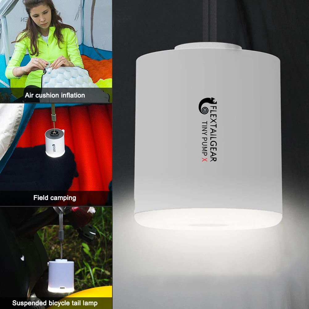 

Mini Electric Inflatable Pump Ultralight USB Charging Multifunctional Outdoor Air Pump 3 Modes Camping Light
