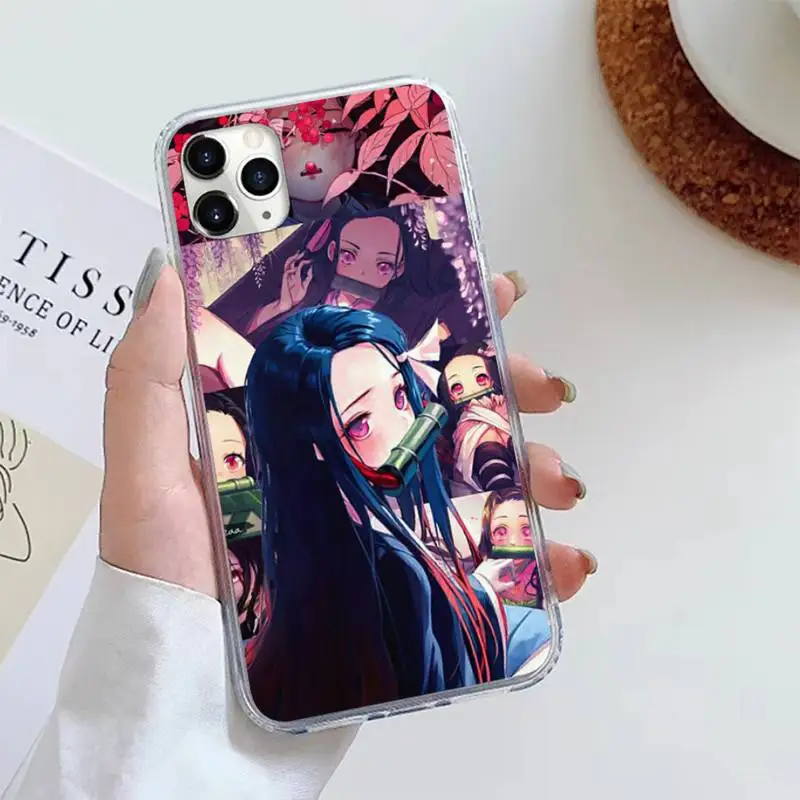 

Anime Nezuko Kimetsu no Yaiba Phone Case For iphone 12 5 5s 5c se 6 6s 7 8 plus x xs xr 11 pro max
