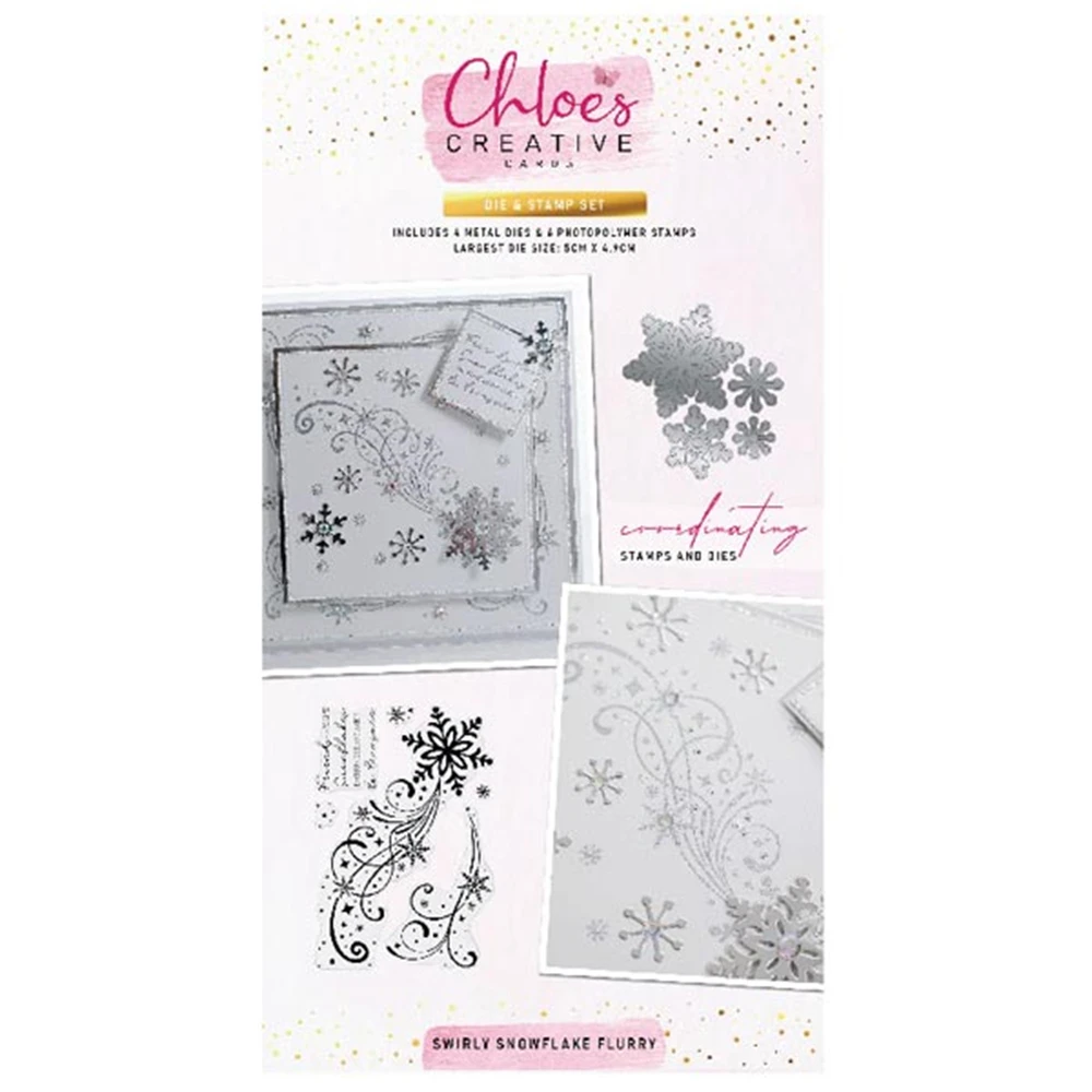 

2021 Hot Products Swirly Snowflake Flurry Metal Cutting Dies and Stamps Set Diy Making Scrapbook Photo Album Diary Decoration