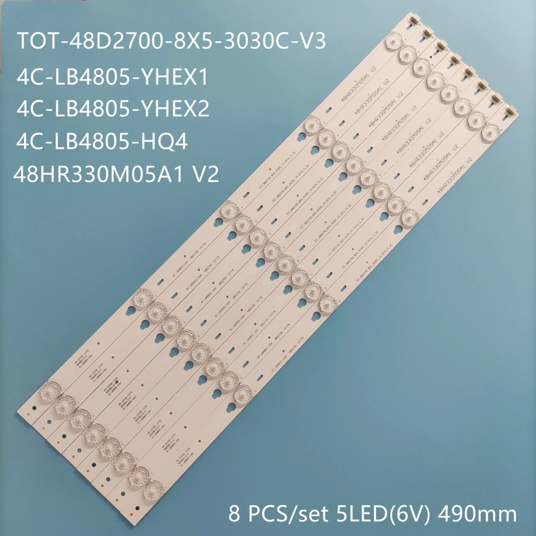 Светодиодный Подсветка ленты 5 лампы для TCL thomson 48FA5423 B48A838U B48A538U T0T 48D2700 8X5 3030C V3 YHE 4C