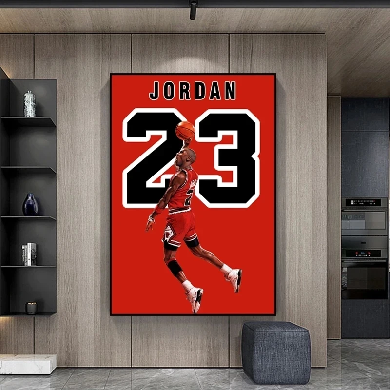 

Famous Black Basketball Player Picture Canvas Painting Boy Idol Poster Bedroom Living Room Home Decoration Boy Bedroom Decor