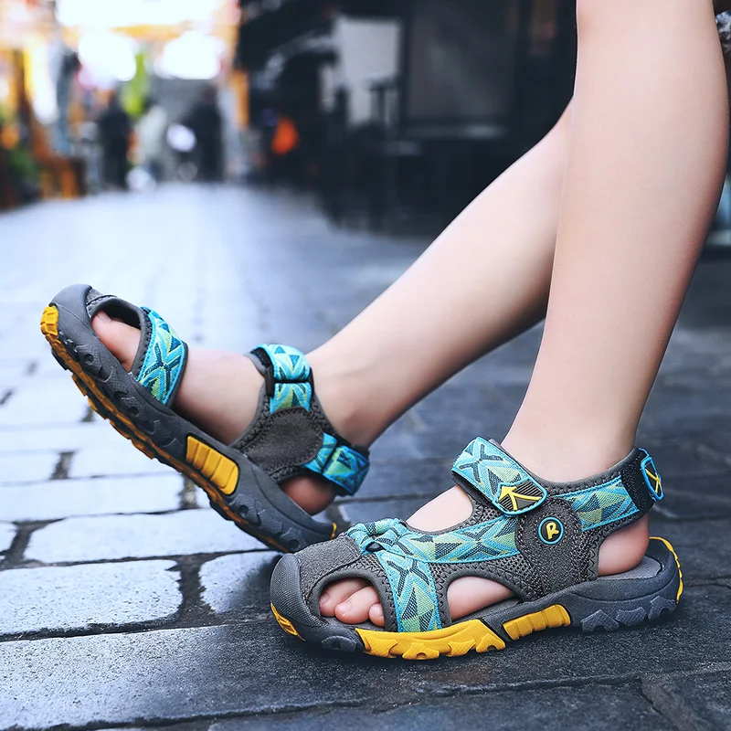 Сандалии Детские парусиновые дышащие с вырезами лето От 5 до 16 лет | Мать и ребенок