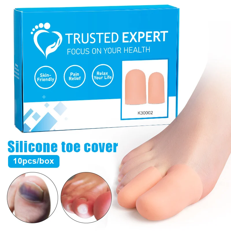 

Hot 1 Pack（10pcs）Corns Toe Protective Sleeve Health Care Big Toe Guard Soft Silicone Breathable Health Care（Skin Color） sy998