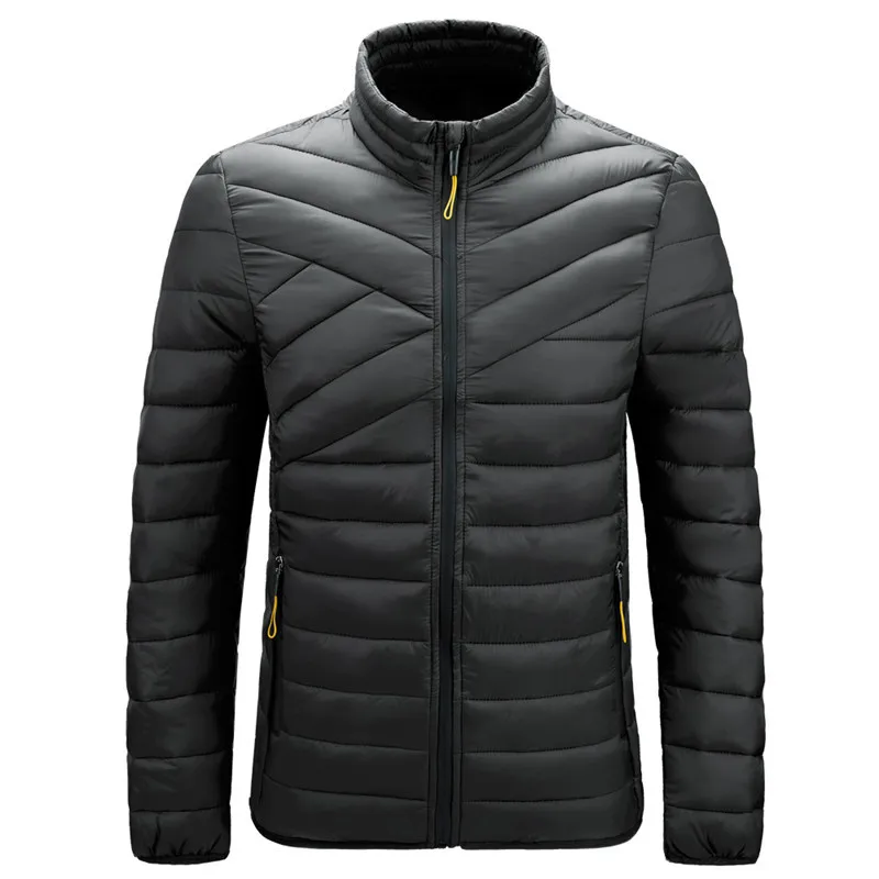 Мужские повседневные Стеганные пальто Зимние теплые модные светильник женская