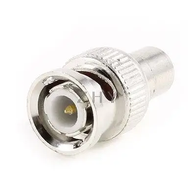Серебристый металлический BNC штекер RCA Женский RF коаксиальный переходник
