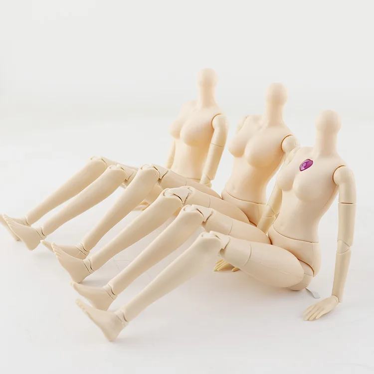 42 см BJD кукла с 24 Подвижные швы женские голые обнаженные куклы тела с 3D глазами кудрявые прямые волосы пластиковая принцесса DIY кукла подарки игрушка для девочек